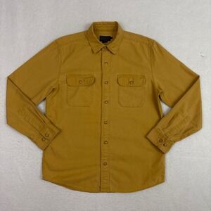 Pendleton Mens M Tan Expedition Twill Button Up Field Work Utility Shirt